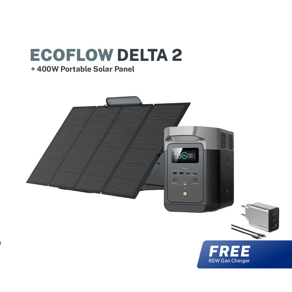EcoFlow DELTA 2 + 400W Portable Solar Panel
