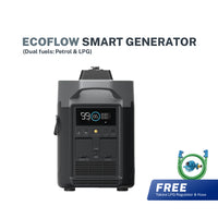EcoFlow Smart Generator (Dual Fuels - Petrol & LPG) w/FREE TOKINA LPG Regulator & Hose