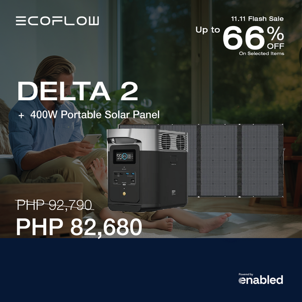 EcoFlow DELTA 2 + 400W Portable Solar Panel