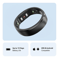RingConn Gen 2 Smart Ring in Matte Black with compatibility and battery life information
