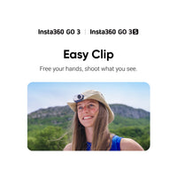 Girl with the Insta360 attached to her cap using the easy clip