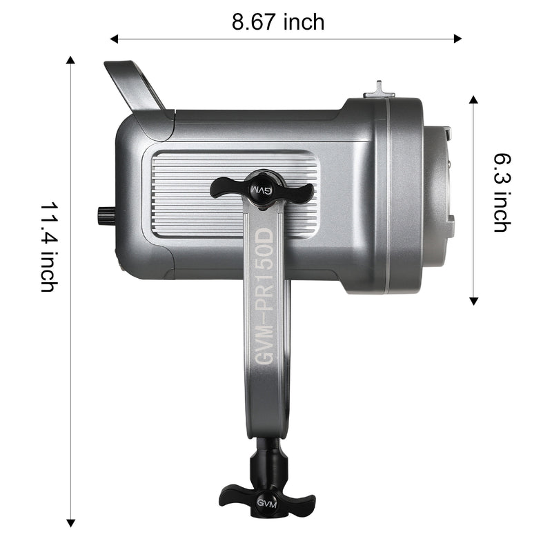 GVM PR150D 150W High Power LED Monolight Bi-Color Studio Lighting Kit with Lantern Softbox