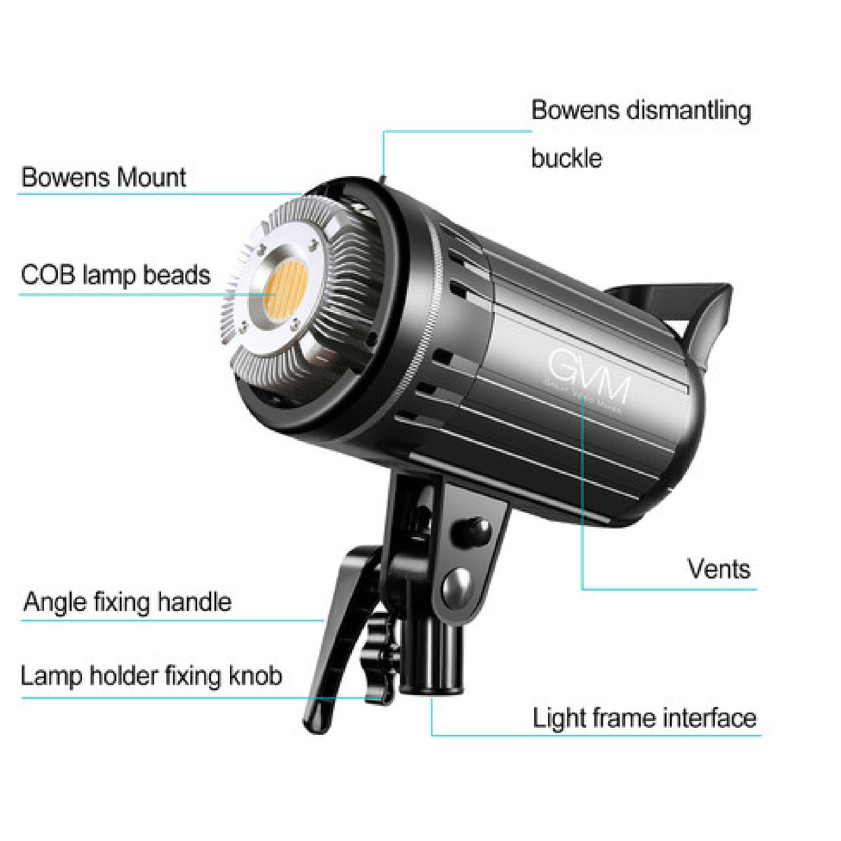 GVM-G100W 90W High Power LED Spotlight Bi-Color offers Studio Lighting Kit