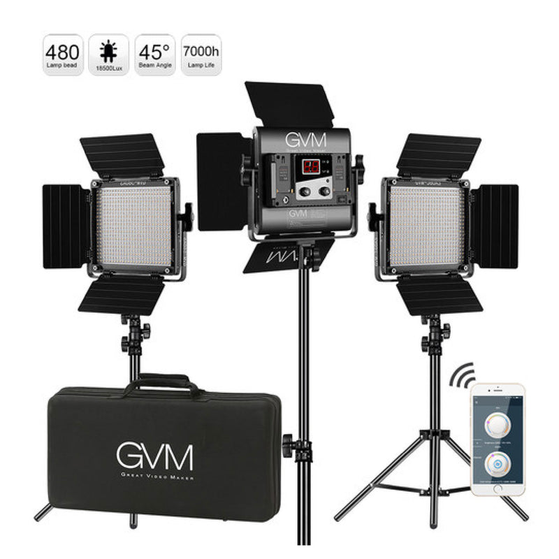GVM 560AS Bi-Color LED Light Panel (3-Light Kit)