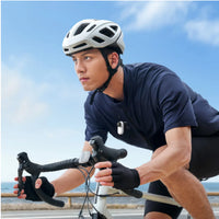 Man cycling using the Insta360 Go 3 Pivot Clip