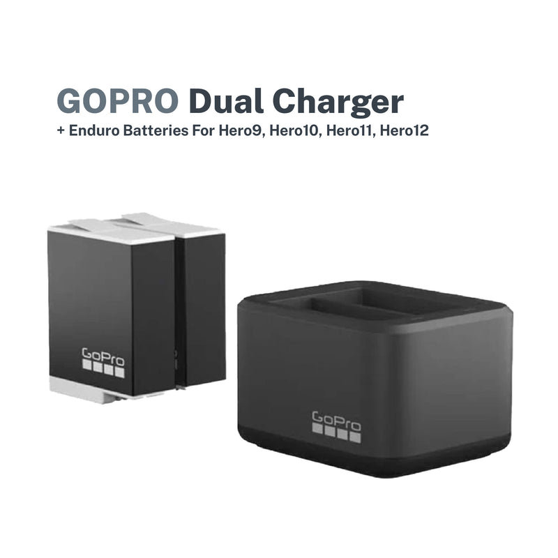 GoPro Dual Charger + Enduro Batteries For Hero9, Hero10, Hero11, Hero12