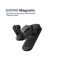 GoPro Magnetic Swivel Clip (camera clip + 360 rotation + magnetic base)