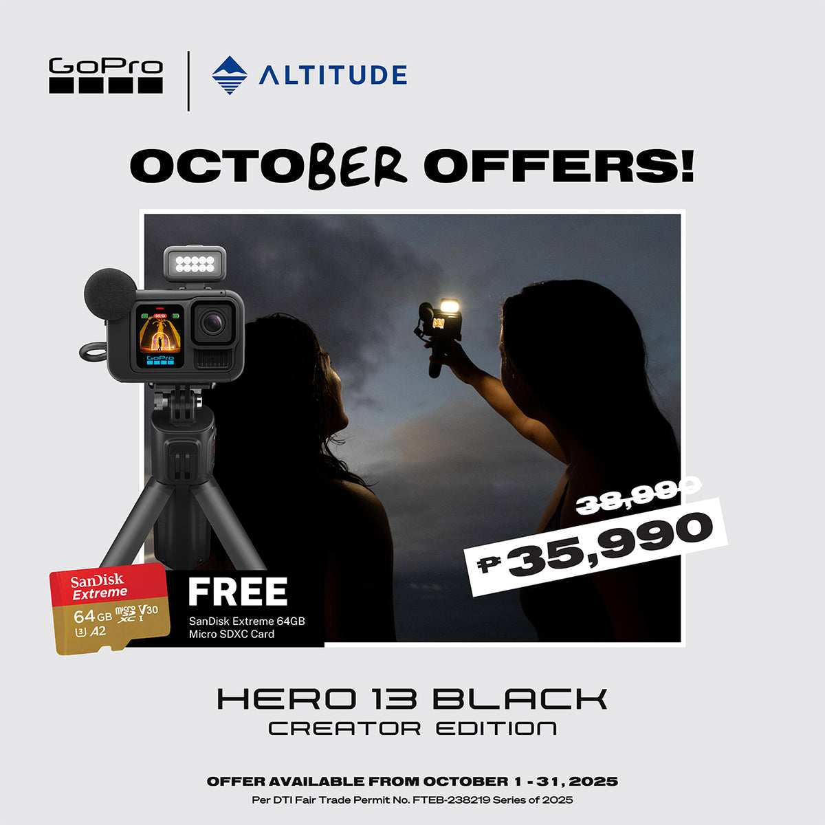 GoPro Hero 13 Black Action Camera Altitude - Main Image