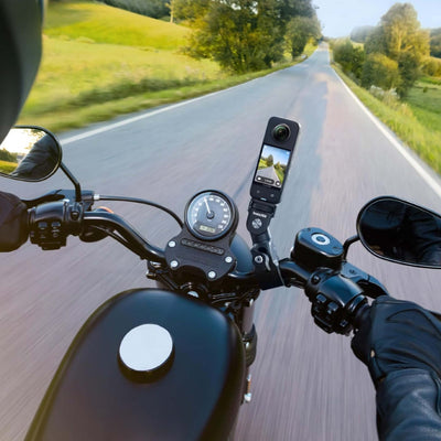 Motorcycle POV shot using mounted Insta360 camera Motorcycle Mount