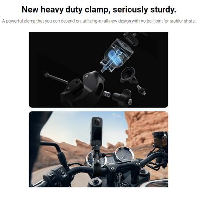 roadtrip using the Insta360 Motorcycle Mount with heavy duty clamp