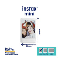 Fujifilm Instax Mini Twin 20-Sheet Pack measurements