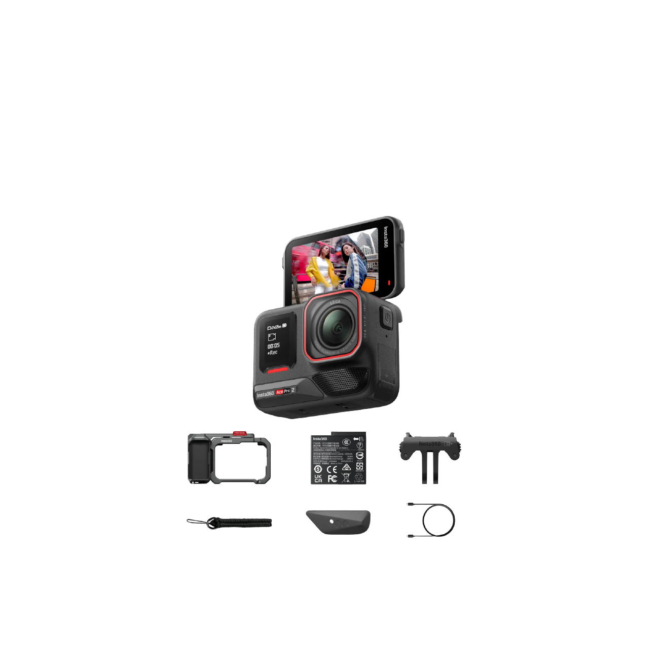 Insta360 Ace Pro 2 Action Camera Single Battery Xplorer Bundle (silver)
