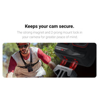 Guy biking using the Insta360 Ace Pro Standard Mount