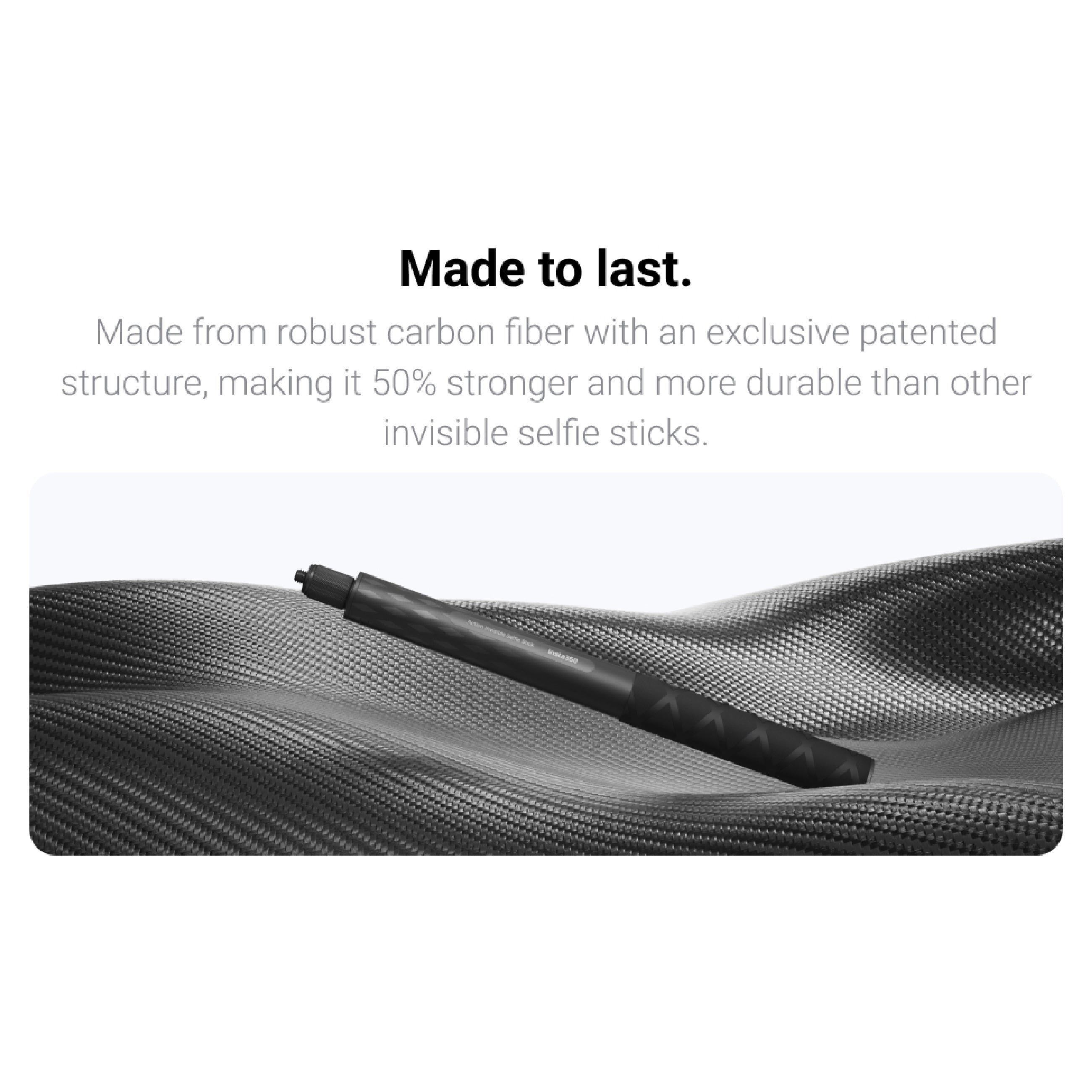 The Insta360 Action Invisible Selfie Stick is the most durable selfie stick