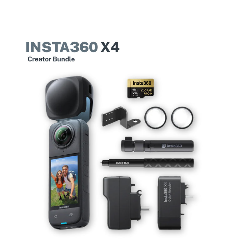 Insta360 X4 Waterproof Action Camera with 8K Resolution and 360° Active HDR Video Capture