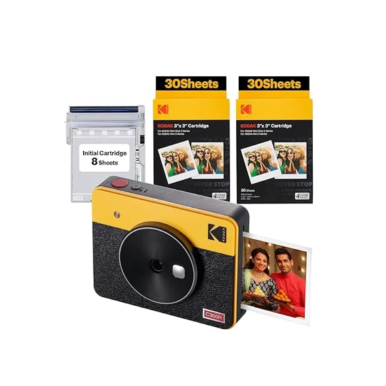 Kodak photo printer with ink cartridges and photo paper 
