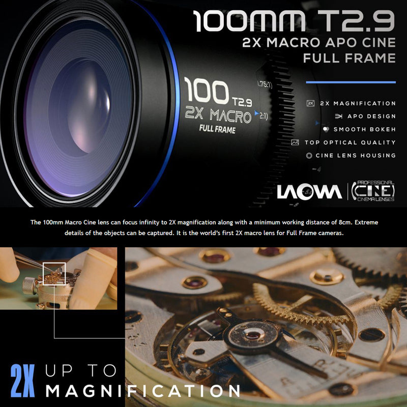 LAOWA 100mm T2.9 2X MACRO APO CINE SONY E Mount