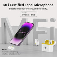 HollyLand LARK C1 Duo is an MFI certified lapel microphone