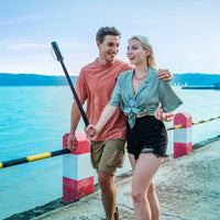 Couple selfie using the Insta360 Power Selfie Stick