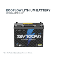 EcoFlow 12V 100Ah Lithium Battery (Open Box)