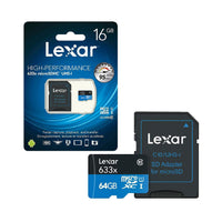 Lexar High-Performance 16GB MicroSDHC Memory Card with SD Adapter