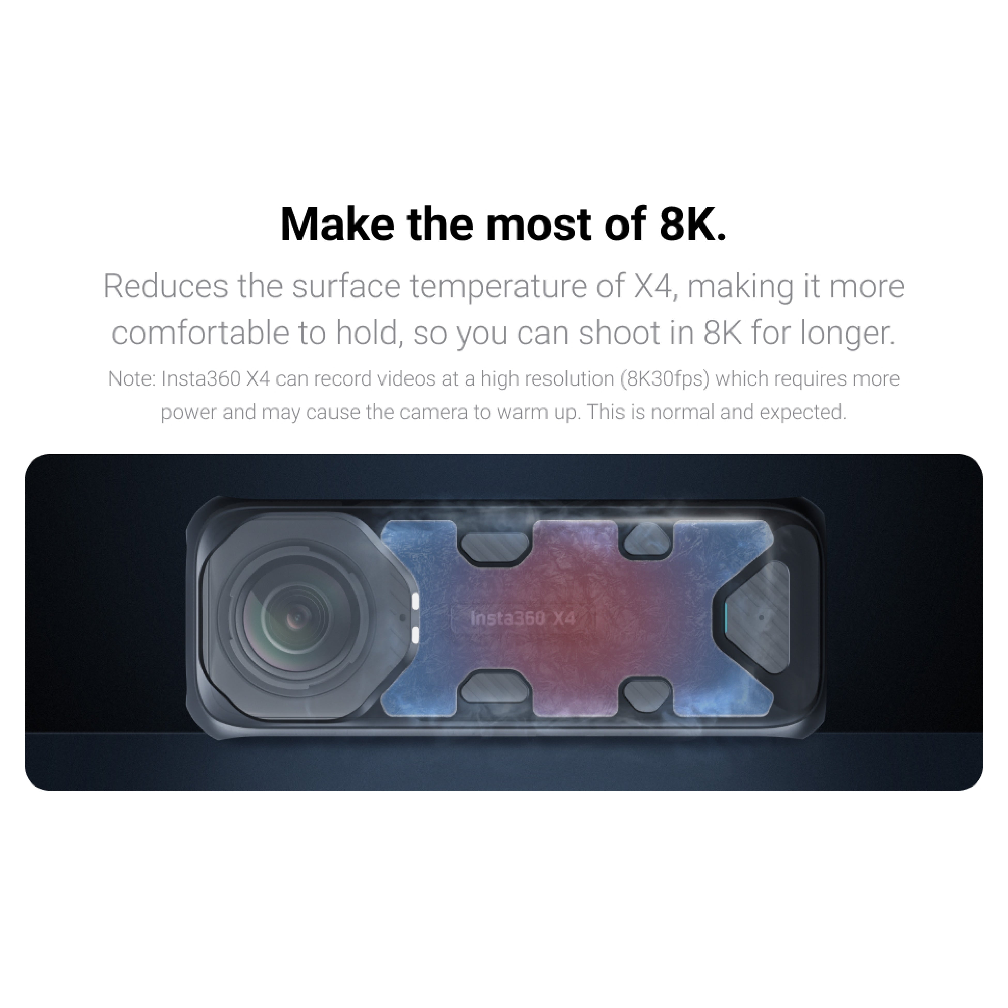 Thermo Grip Cover keeps the Insta360 X4 cool and easy to hold during long shoots