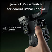 DJI RS 4 Gimbal Stabilizer has Joystick switch for zoom and gimbal control