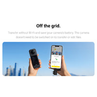 Camera to phone transfer using the Insta360 X4 Quick Reader