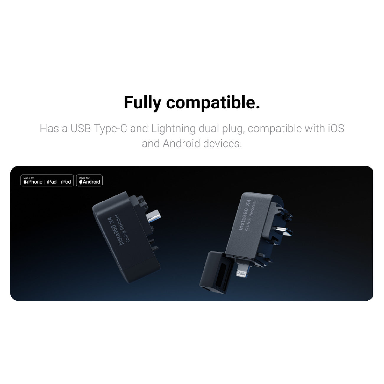 Insta360 X4 Quick Reader for iOs and Android