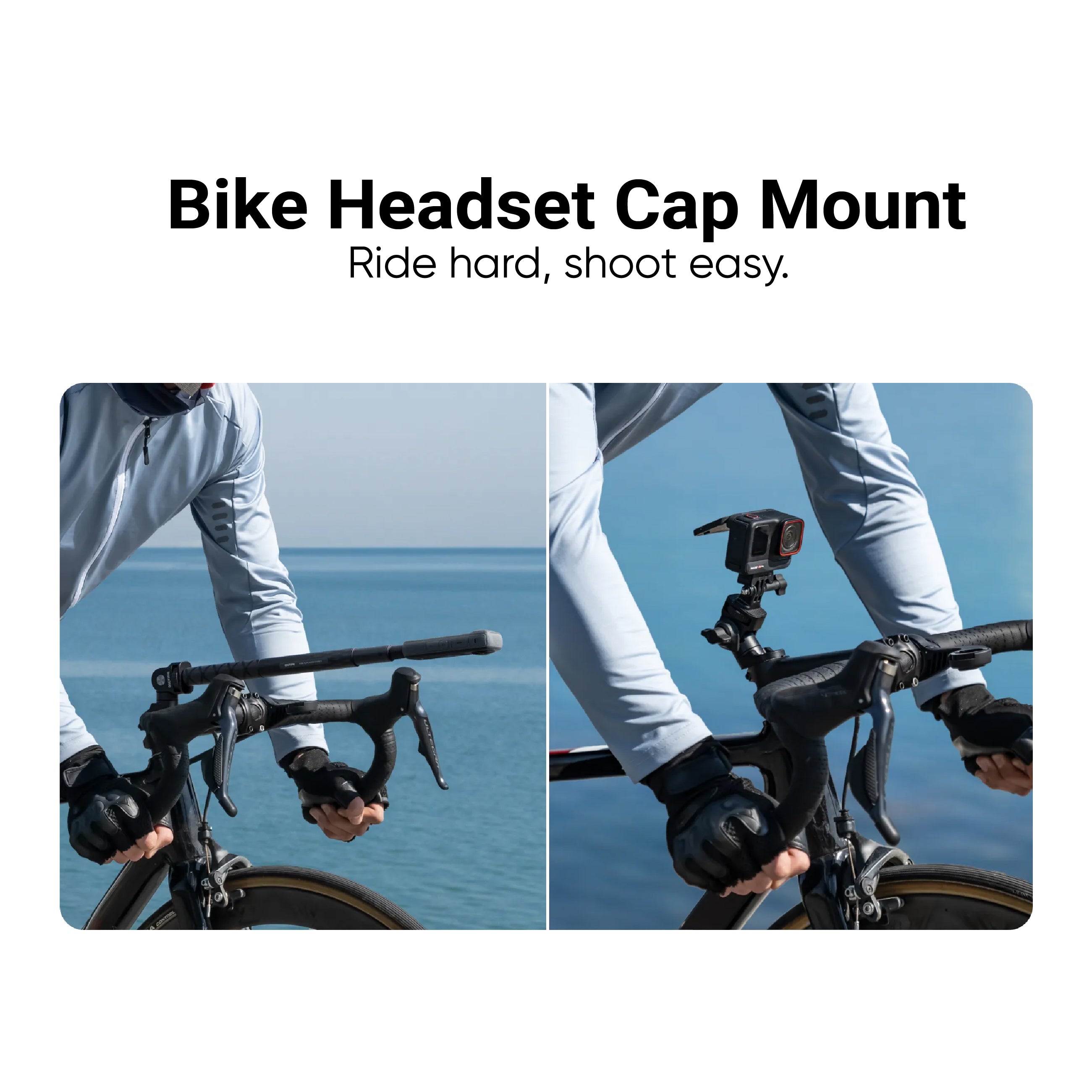 Bike Headset Cap Mount by Insta360 is ideal for road or trail riders