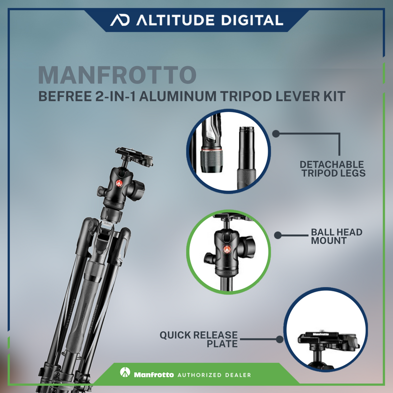 Manfrotto Befree 2N1 Aluminum Tripod