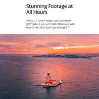 DJI Mini 3 showing stunning footage of a lighthouse