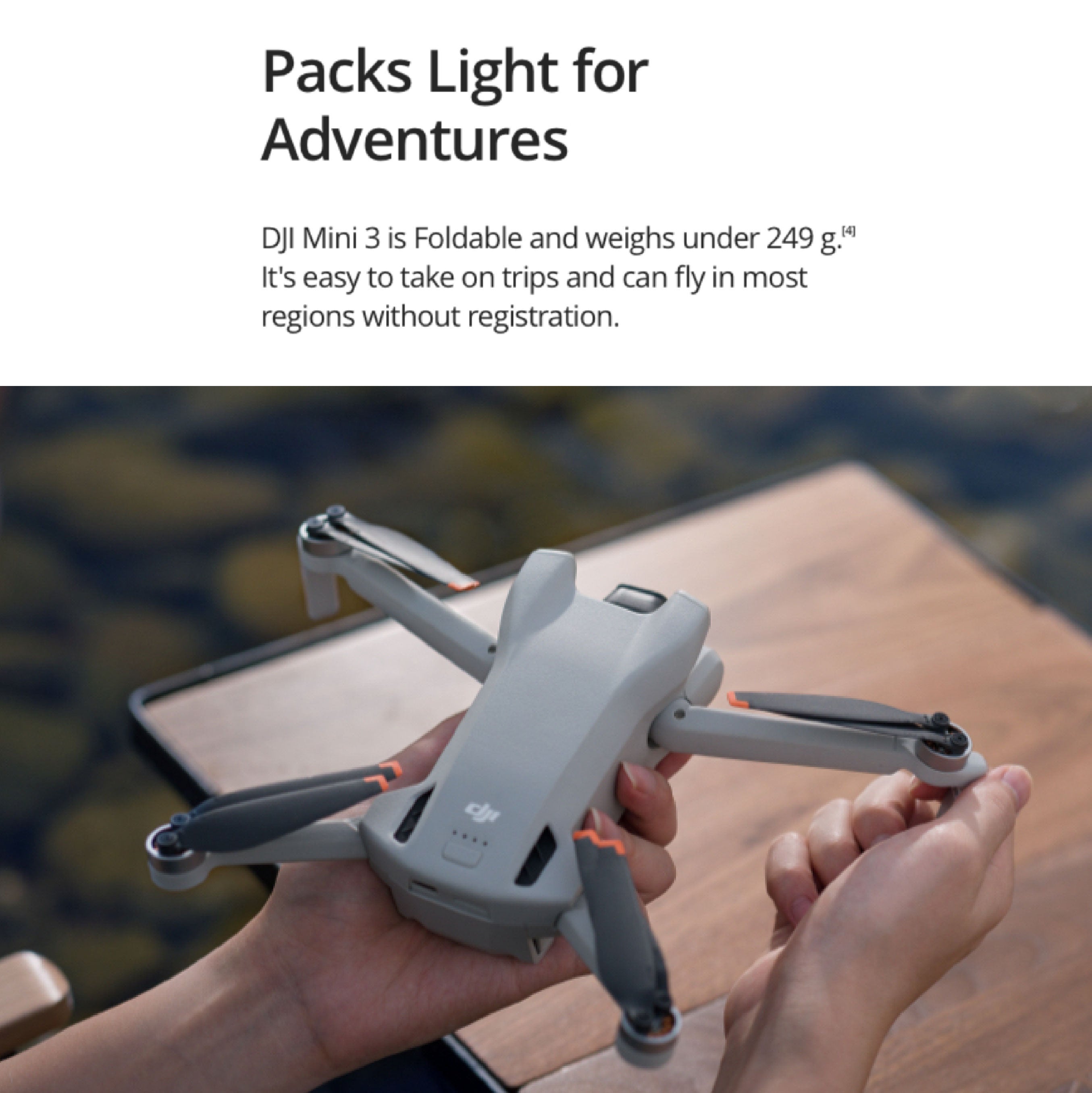 Opening the Foldable DJI Mini 3 Drone