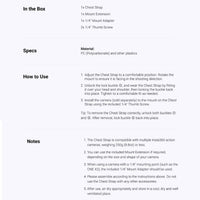 Insta360 Chest Strap Adventure Combo Features