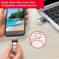 Sandisk Ultra Dual USB plugged in Laptop and Mobile Phone