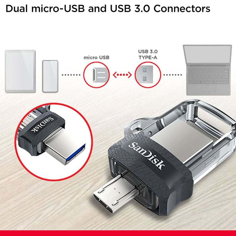 SanDisk Ultra Dual Drive m3.0, SDDD3 16GB, USB3.0, Black (SDDD3-016G-G46)