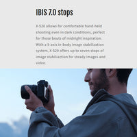 Comfortable hand-held shooting of Fujifilm X-S20 Mirrorless Camera