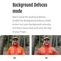 New background defocus mode feature of the Fujifilm X-S20 Mirrorless Camera