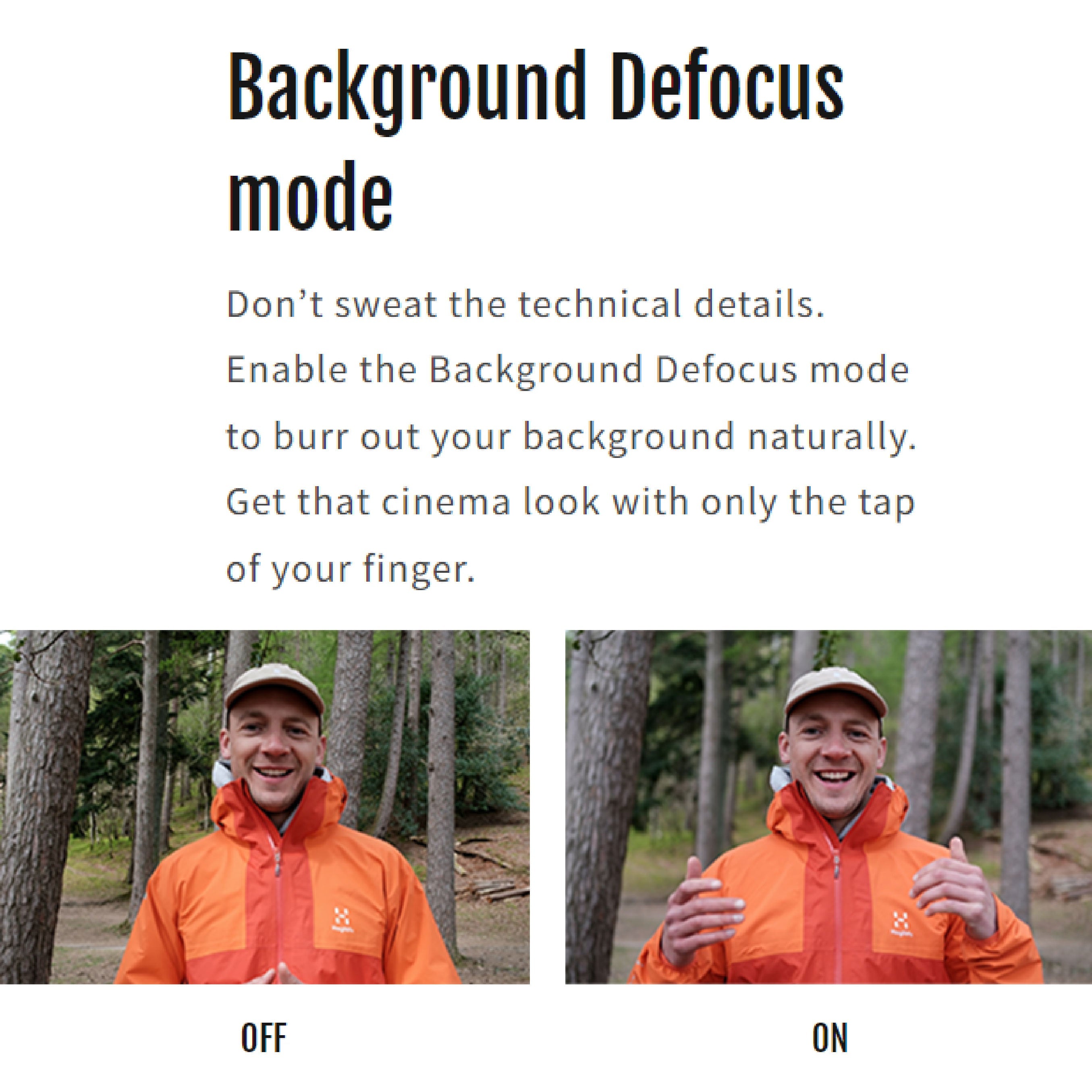 New background defocus mode feature of the Fujifilm X-S20 Mirrorless Camera