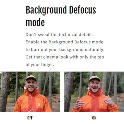 New background defocus mode feature of the Fujifilm X-S20 Mirrorless Camera