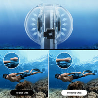 freediving shot using the new Insta360 X3 Invisible Dive Case