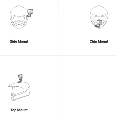 Sample of different areas you can mount the Insta360 Helmet Mount Bundle