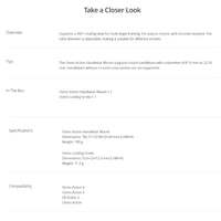 DJI Osmo Action handlebar mount Features