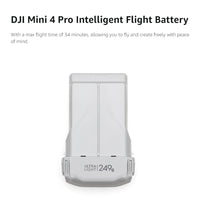 DJI Mini 4 Pro Intelligent Flight Battery has a flight time of 34 minutes
