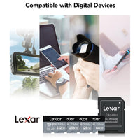 Lexar 64GB Professional MicroSDXC for Mobile Phones, Cameras, and Tablets