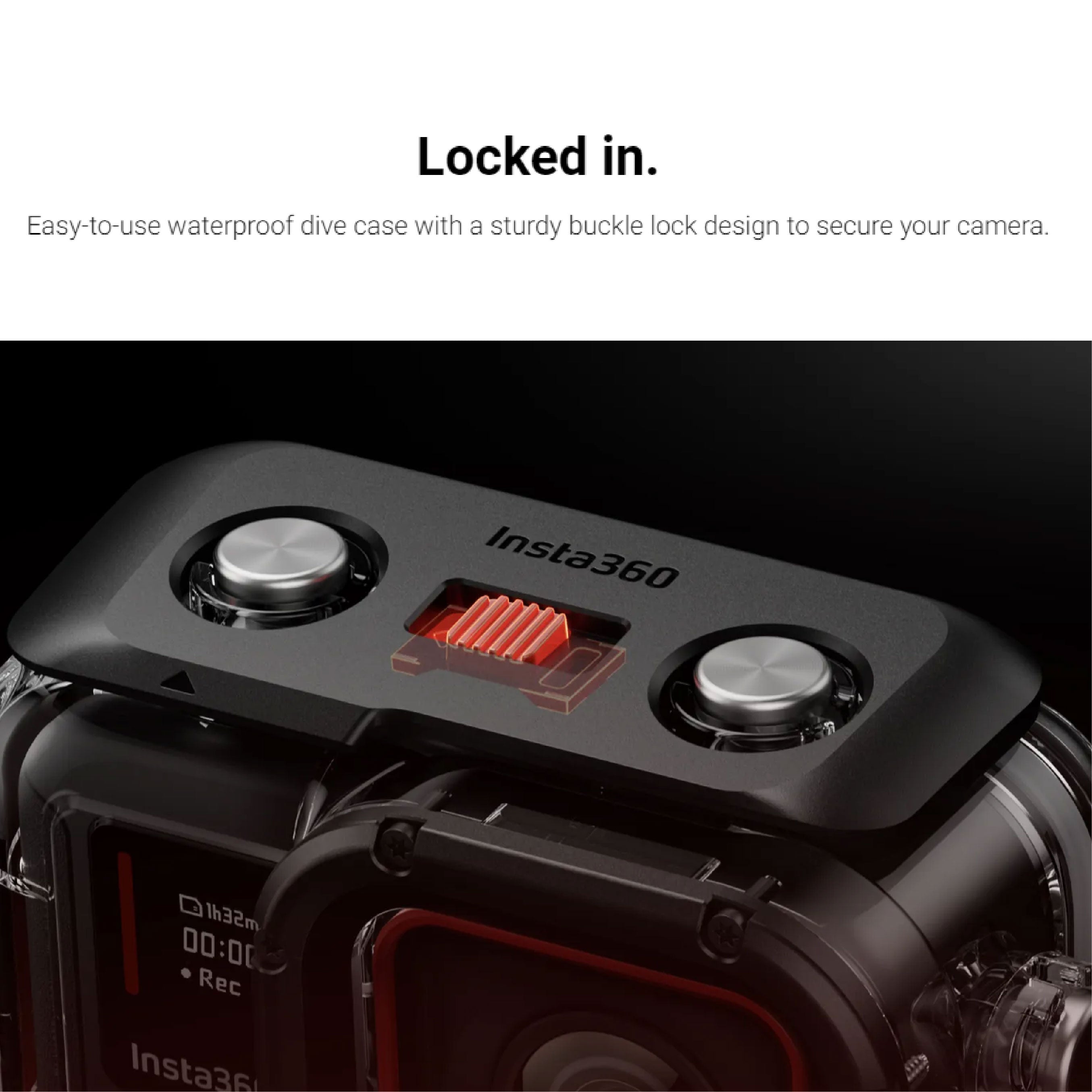 Stable and secure Insta360 Ace Dive Case