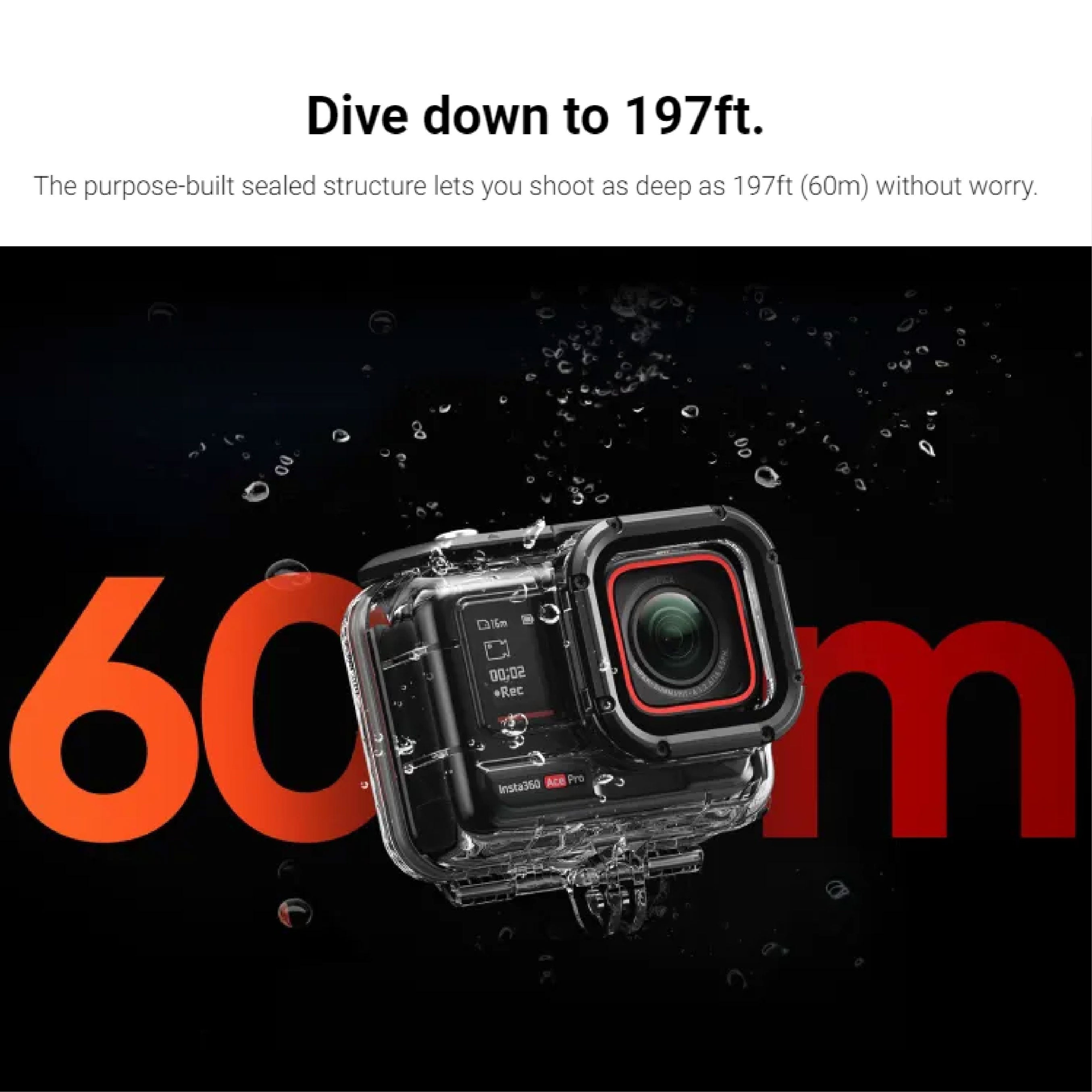 Insta360 Ace Pro Dive Case for snorkeling, scuba diving, and underwater photography