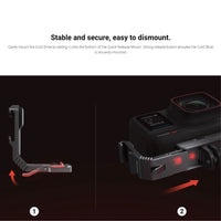 Stable and Secure Insta360 Ace and ace pro cold shoe