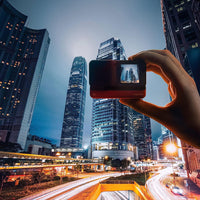 Nightshot of city using the Insta360 ONE RS 4K Edition Action Camera