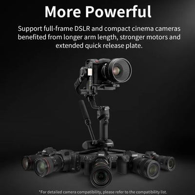 Zhiyun Crane 4 can support full-frame DSLR and compact cinema cameras